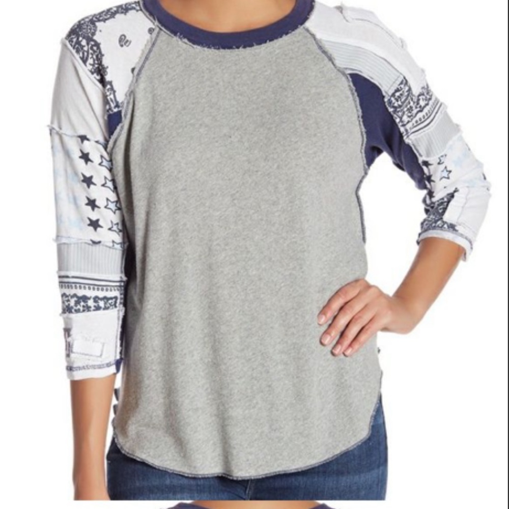 Free People Bright Star Graphic Raglan Tee